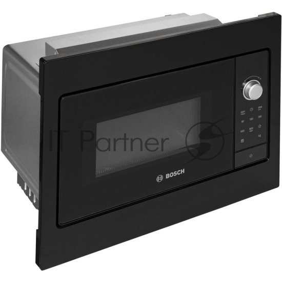Встраиваемая микроволновая печь Bosch BFL523MB3 черный/серебристый, 20 л, 800 Вт, переключатели - кнопки, поворотный механизм
