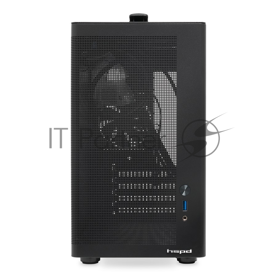 Компьютерный корпус без блока питания HSPD M210, Mesh Mid Tower, черный, 0.7 SPCC, 1x90мм mATX, mITX 140/280/150мм 1x2.5", 1x3.5", 4xPCI 1xUSB-A 3.0 302x168x350мм