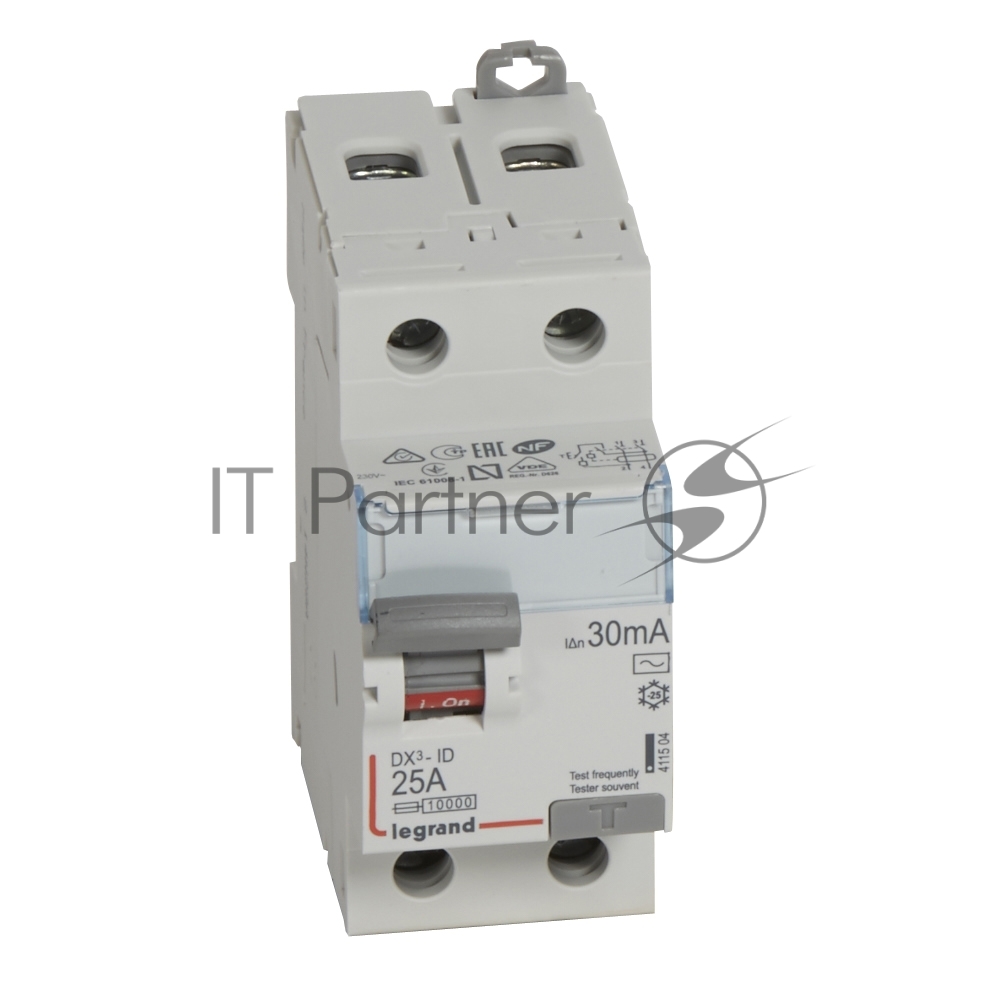 Выключатель дифференциального тока (УЗО) 2п 25А 30мА тип AC DX3 Leg 411504