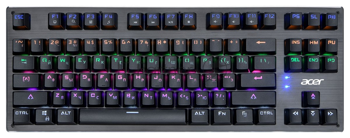 Клавиатура Acer OKW126 проводная, USB Type-A, чёрный