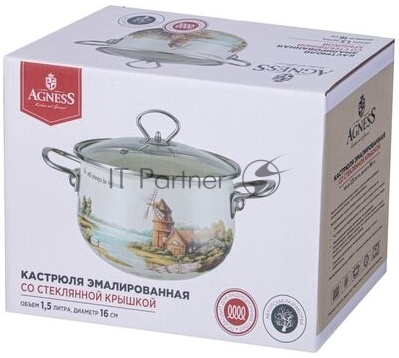 Кастрюля Agness 943-065, 1,5 л, 16 см