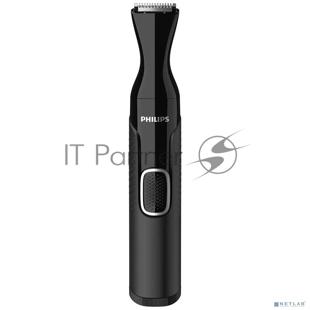 Триммер Philips для носа и ушей, черный, корпус - пластик, 3 насадки-гребня, насадка - триммер, щеточка для очистки, мягкий чехол, батарейка