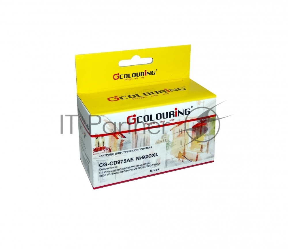 Картридж струйный Colouring CG-CD975AE №920XL для принтеров HP officejet 6000/6500/7000 Black водн Colouring