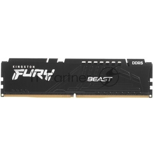 Оперативная память Kingston Fury Beast, DDR5, 16Gb (1x16Gb), 5600MHz, CL40, DIMM, радиатор, RGB, белый