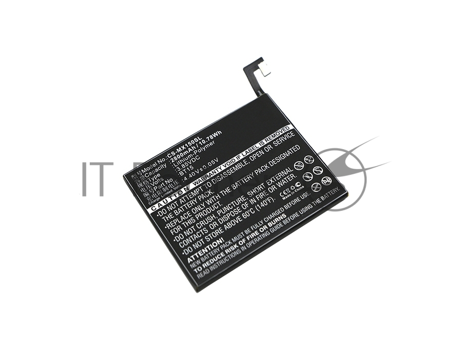 Аккумулятор CameronSino CS-MX150SL BT15 для MeiZu M3s3.85V, 2800mAh, 10.78Wh