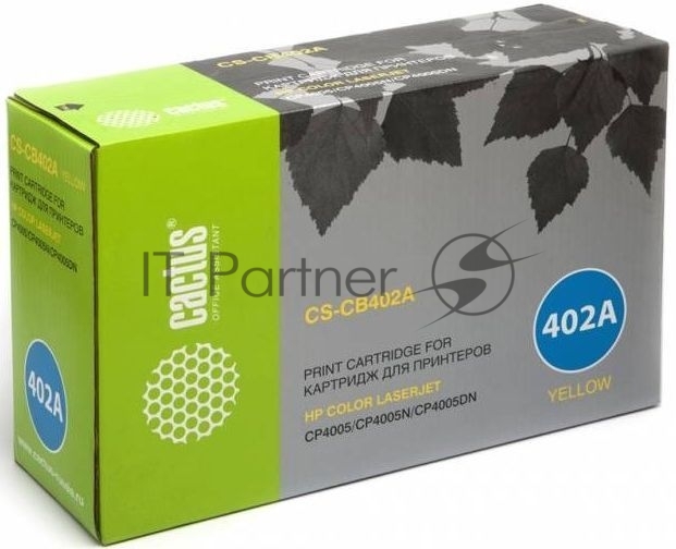 Картридж лазерный Cactus CS-CB402AR CB402A желтый (7500стр.) для HP CLJ CP4005/CP4005DN/CP4005N