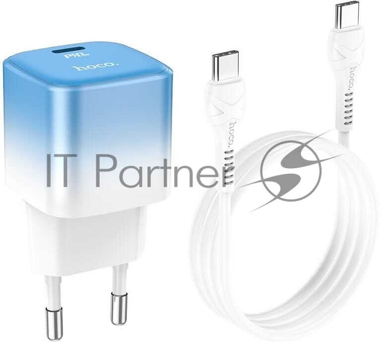 Сетевое зарядное устройство HOCO C101Aaa 1Type-C PD 20W, Blue Ice