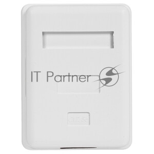 Розетка компьютерная Hyperline SB1-1-8P8C-C5e-WH RJ-45(8P8C), категория 5e, одинарная, внешняя, Dual IDC