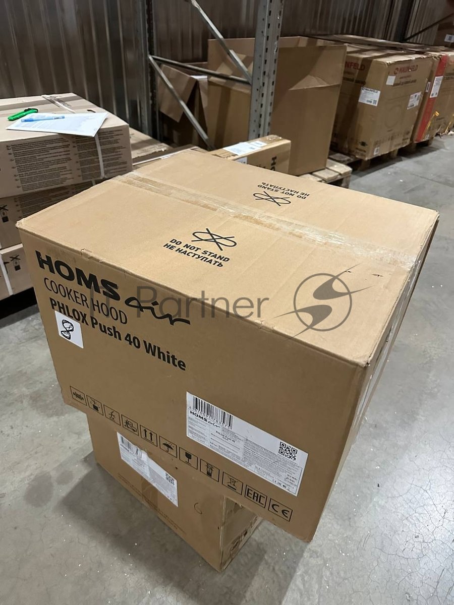 (Поврежденный товар) Кухонная вытяжка HOMSair PHLOX Push 40 белый (Вмятина на корпусе)