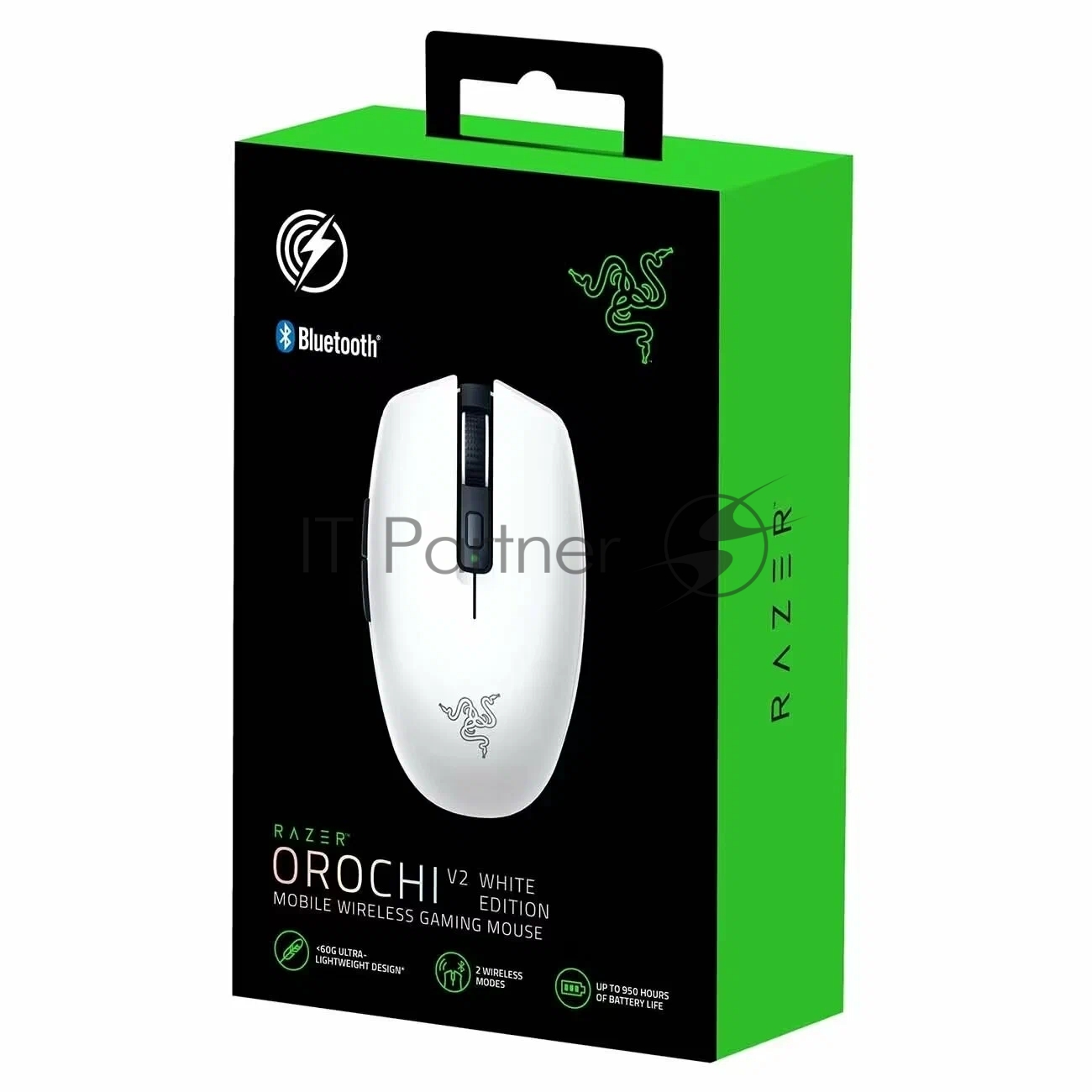 Мышь беспроводная Razer Orochi V2 белый, 18000 dpi, радиоканал, Bluetooth, USB, кнопки - 6