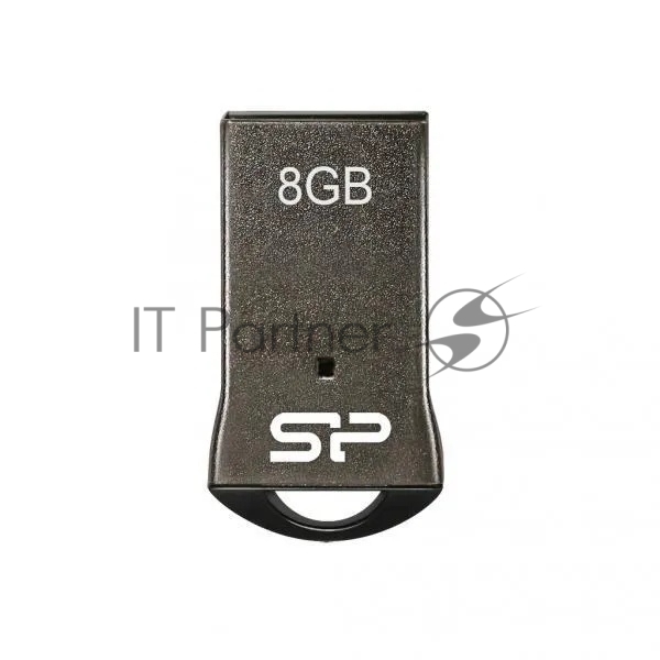 Флешка USB R/W Silicon Power 8Gb Touch T01 SP008Gb,UF2T01V1K USB 2.0 черный/серебристый