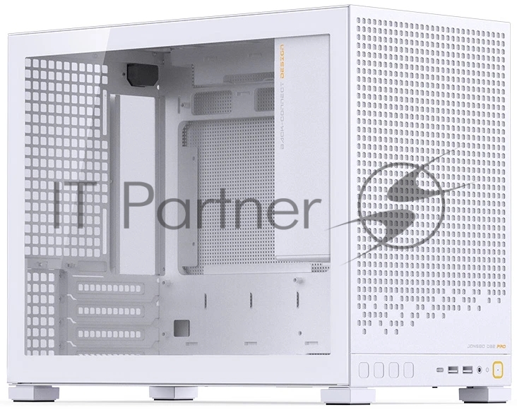 Корпус без блока питания Case JONSBO D32 PRO, Mini-Tower, TG, no fan, 2xUSB-A 3.2 + 1xUSB-C 3.2, mATX, mDTX, mITX White