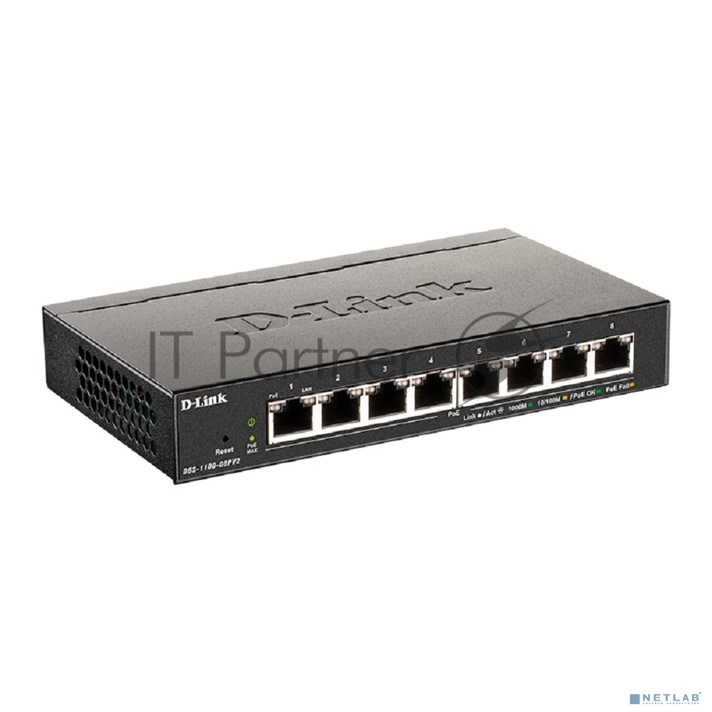 Коммутатор D-Link DGS-1100-08PV2/A4A, 8×1 Гбит/с, настраиваемый