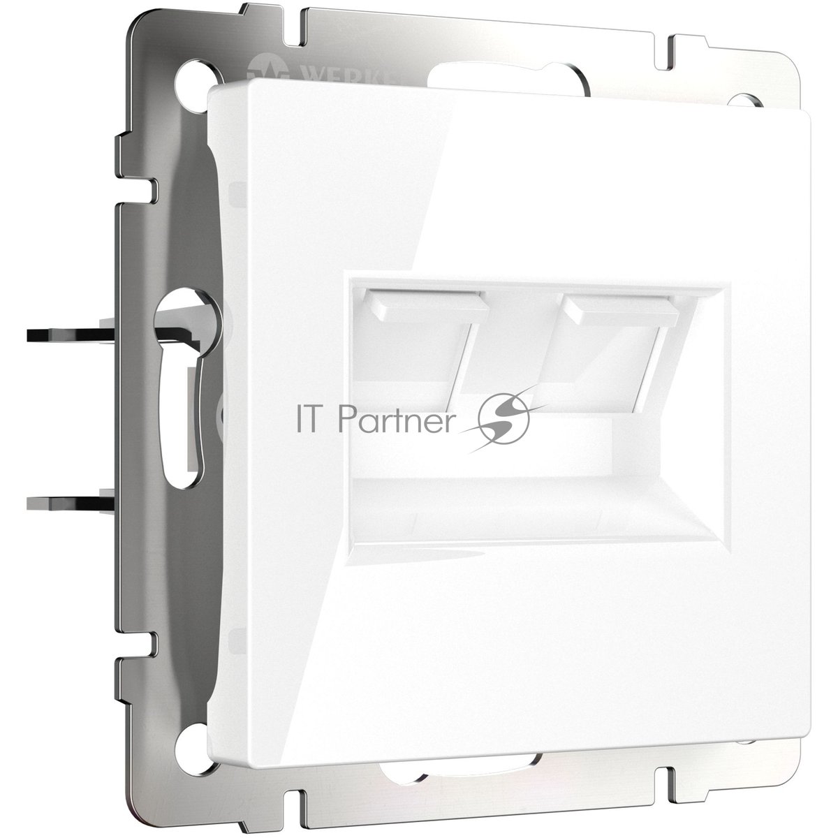 Розетка двойная Werkel Ethernet RJ-45 (белый) W1181101