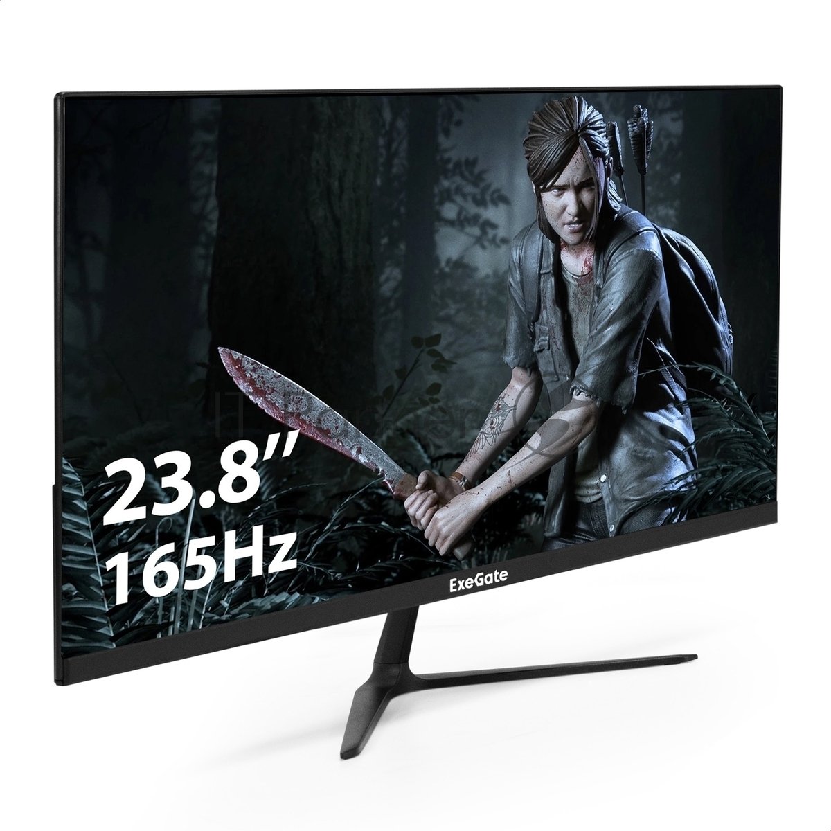 Монитор 23.8" ExeGate Combat EG2407CA IPS 1920x1080, 165 Гц, 1 мс, 16:9, 300 кд/м², HDMI, DP, 3.5 Jack, USB Hub, динамики (2x3 Вт), черный