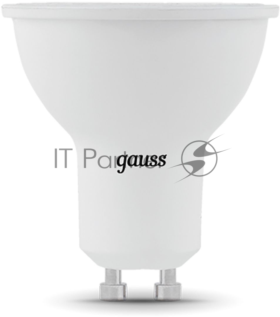 Лампа светодиодная Gauss черный 5Вт цок.:GU10 рефлектор 220B 3000K св.свеч.белый теп. MR16 (упак.:10шт)