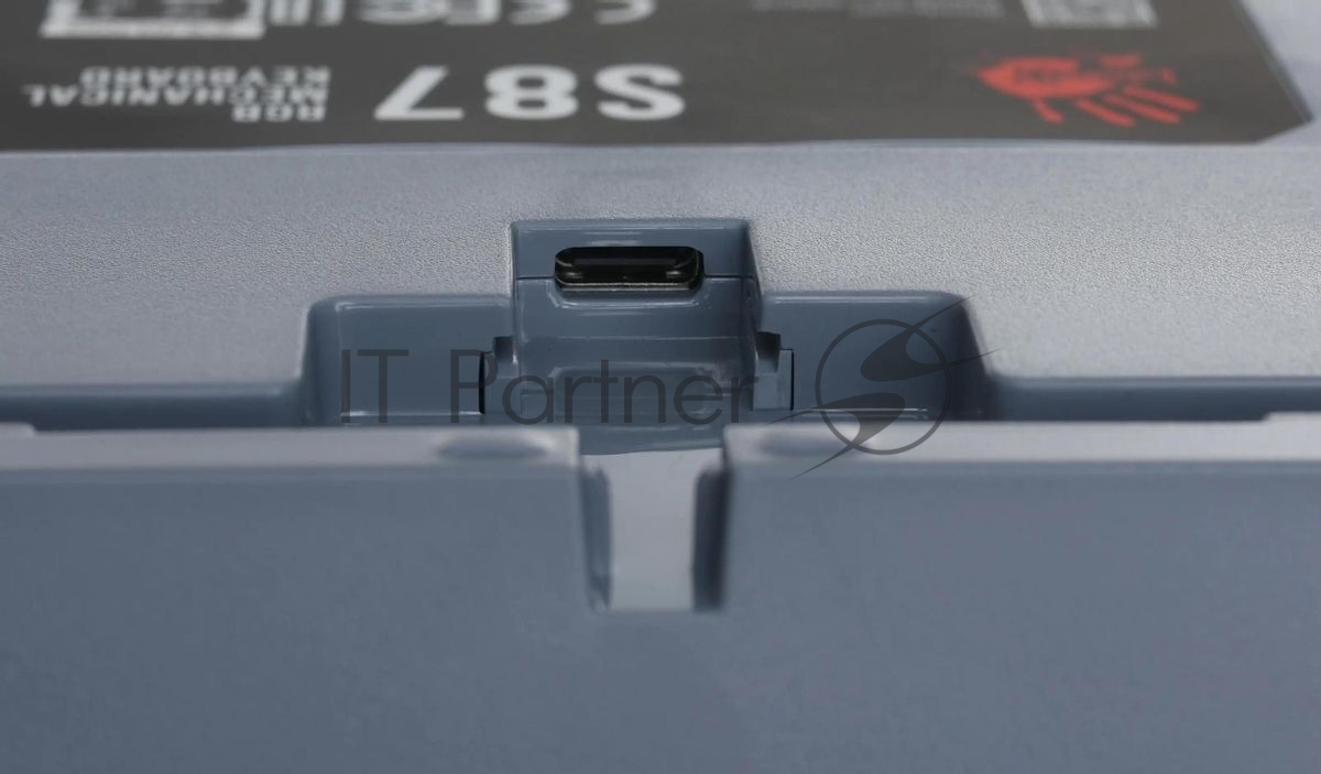 Клавиатура проводная A4Tech Bloody S87 Energy USB серый/зеленый