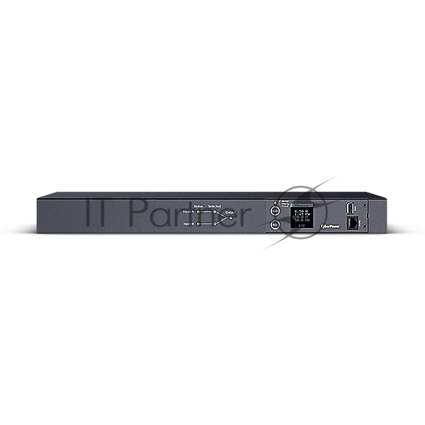 Автоматический ввод резерва Cyberpower - Rack ATS, 16A, in (200 - 240V 2xIEC-320 C20), out ( 8xIEC-C320 C13 2xIEC-C320 C19), 3 м, Горизонтальный, 1U, PDU24005
