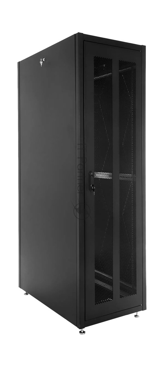 Напольный шкаф ЦМО - ШТК-ЭКОНОМ, 48U, высота-2254мм, глубина-1000 мм, ширина-800 мм, перфорированная дверь, съемные стенки, max-710кг, полезная глубина-915мм, IP20, цвет чёрный, ШТК-Э-48.8.10-44АА-9005