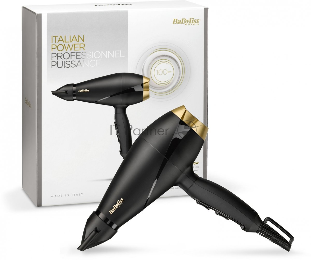Фен BaByliss Power Pro 2000 6704E черный, 2000 Вт, ионизация