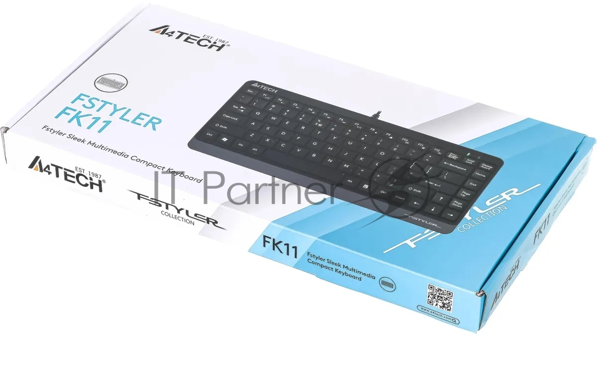 Клавиатура проводная A4Tech Fstyler FK11 USB серый/черный