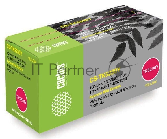 Картридж лазерный Cactus CS-TK5230Y желтый (2600 стр.) для Kyocera Ecosys M5521cdn/M5521cdw/P5021cdn/P5021cdw