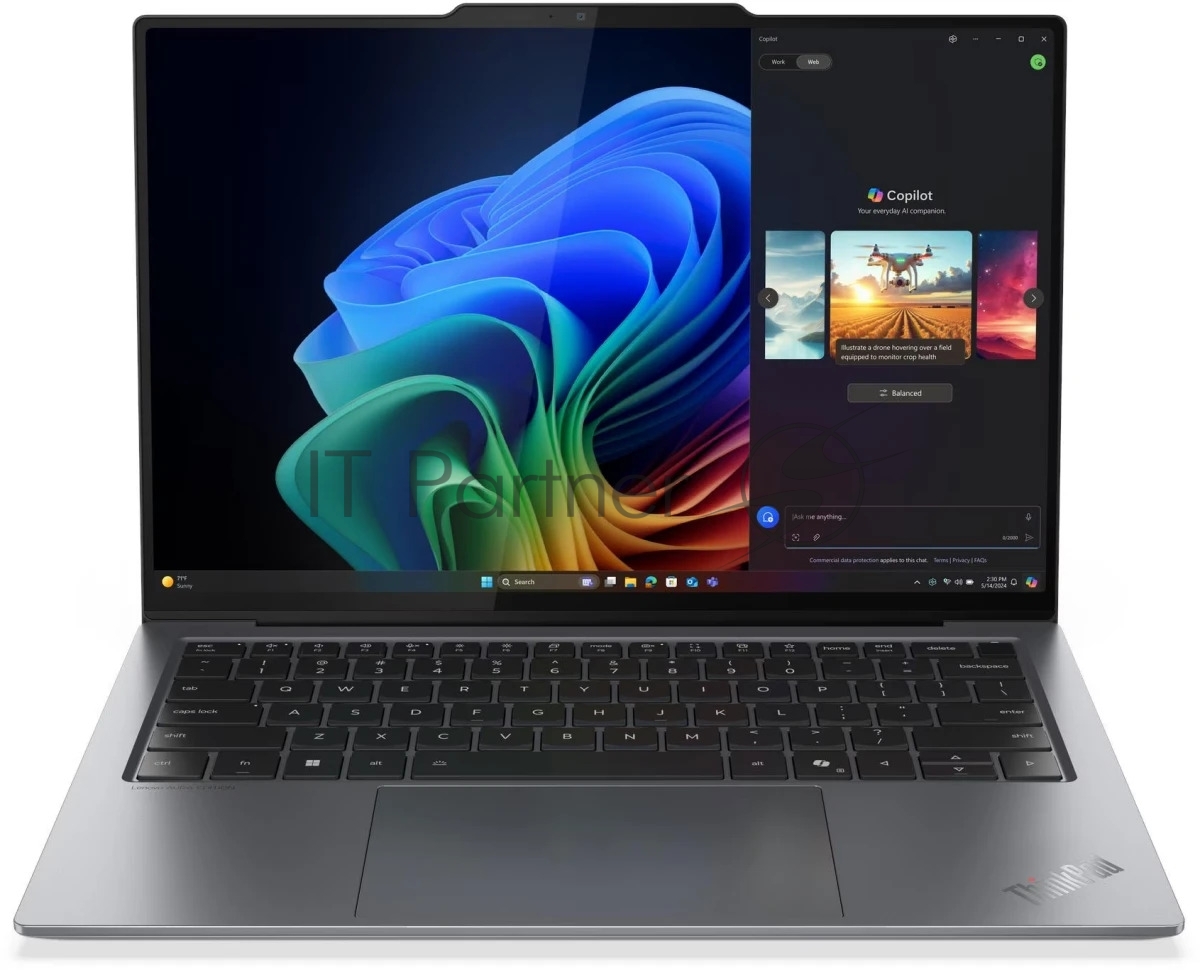 Ноутбук ThinkPad X9-14 Gen 1 Aura Edition 14" WUXGA (1920x1200) OLED 400N, Ultra 7 258V, 32GB LPDDR5x-8533, 1TB SSD M.2, Arc 140V, WiFi7, BT, TPM2, FPR, FHD+IR Cam,Kb/Ru, 55Wh, 65W USB-C, Win 11 Pro, 1Y, 1.21
