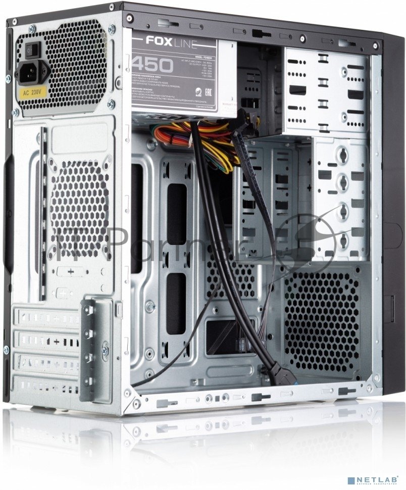 Компьютерный корпус Foxline FL-733(R)-FZ500R mATX, 2x5.25EXT, 2x3.5EXT, 5x3.5INT, 2xUSB 3.0, HDA, w/o FAN, w/450W ATX PSU, w/1.2m EU pwr cord