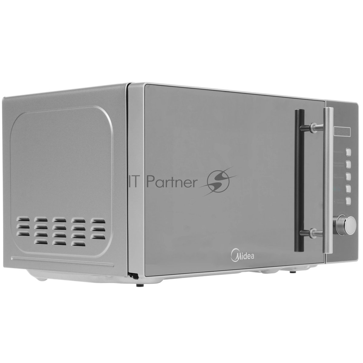 Микроволновая печь Midea AM820CMF зеркальный/серебристый, 20 л, 800 Вт, переключатели - кнопки, тактовый поворотный механизм
