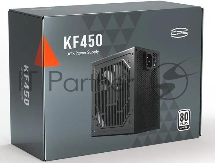 Блок питания PCCooler KF450, 450Вт, 80+ Standard, 120мм, немодульный, черный