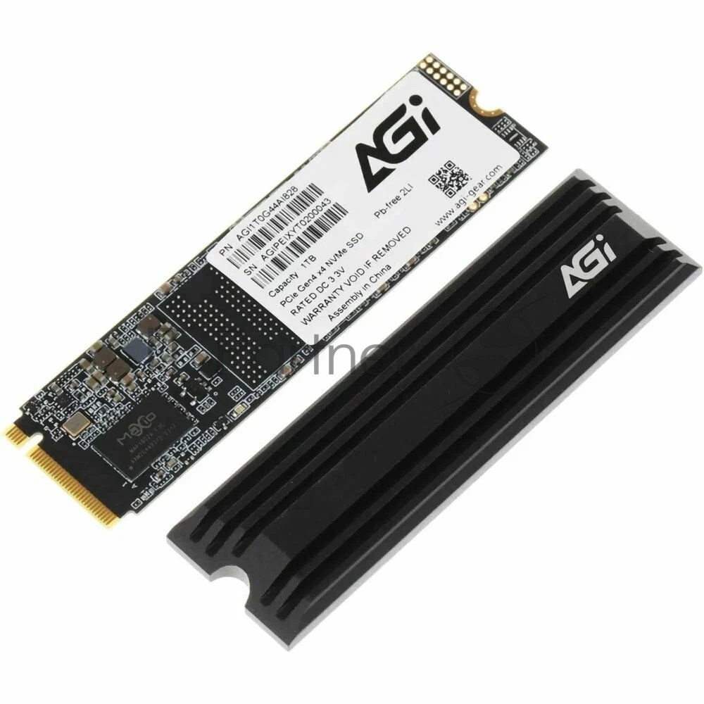 Накопитель SSD AGI AI828 PCIe Gen.4 1Tb RETAIL-Color Box