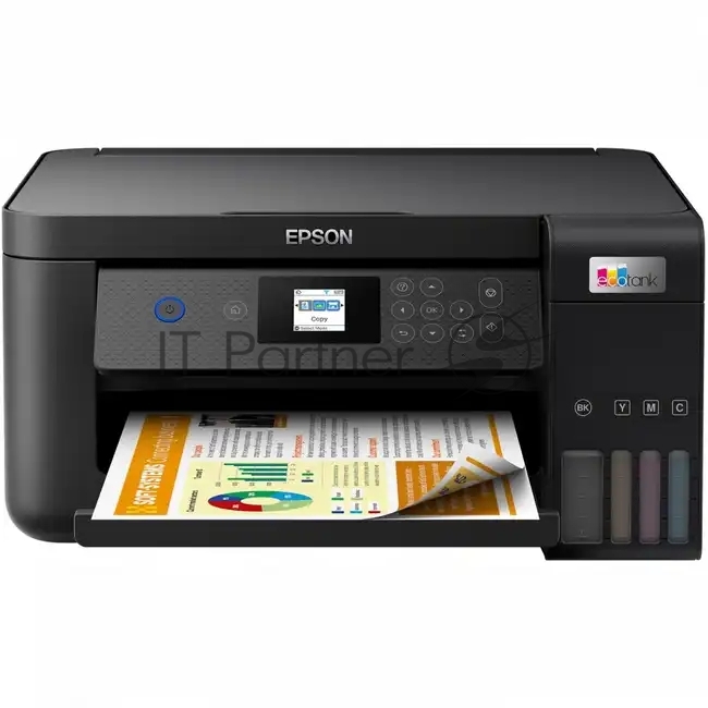 МФУ струйное Epson EcoTank L4260 (C11CJ63415), A4, цветной, печ. до 33 стр/мин. (ч/б) до 15 стр/мин. (цвет), 1440 x 5760 dpi (печать) 1200x2400dpi (скан.), USB, Wi-Fi