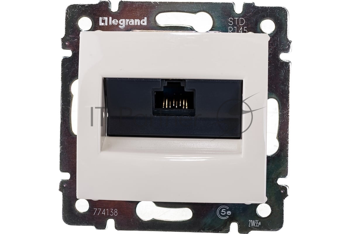 Legrand Valena Крем Розетка комп(RJ45) 1-ая 5 кат.крепление винт.(без лапок)