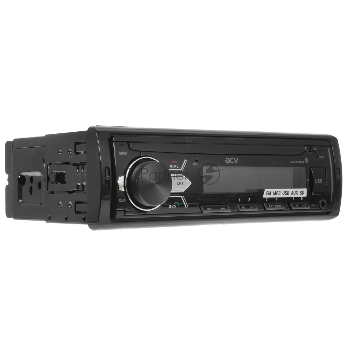 Автомагнитола ACV AVS-824BW, 1 DIN, Bluetooth, USB Type-A, AUX