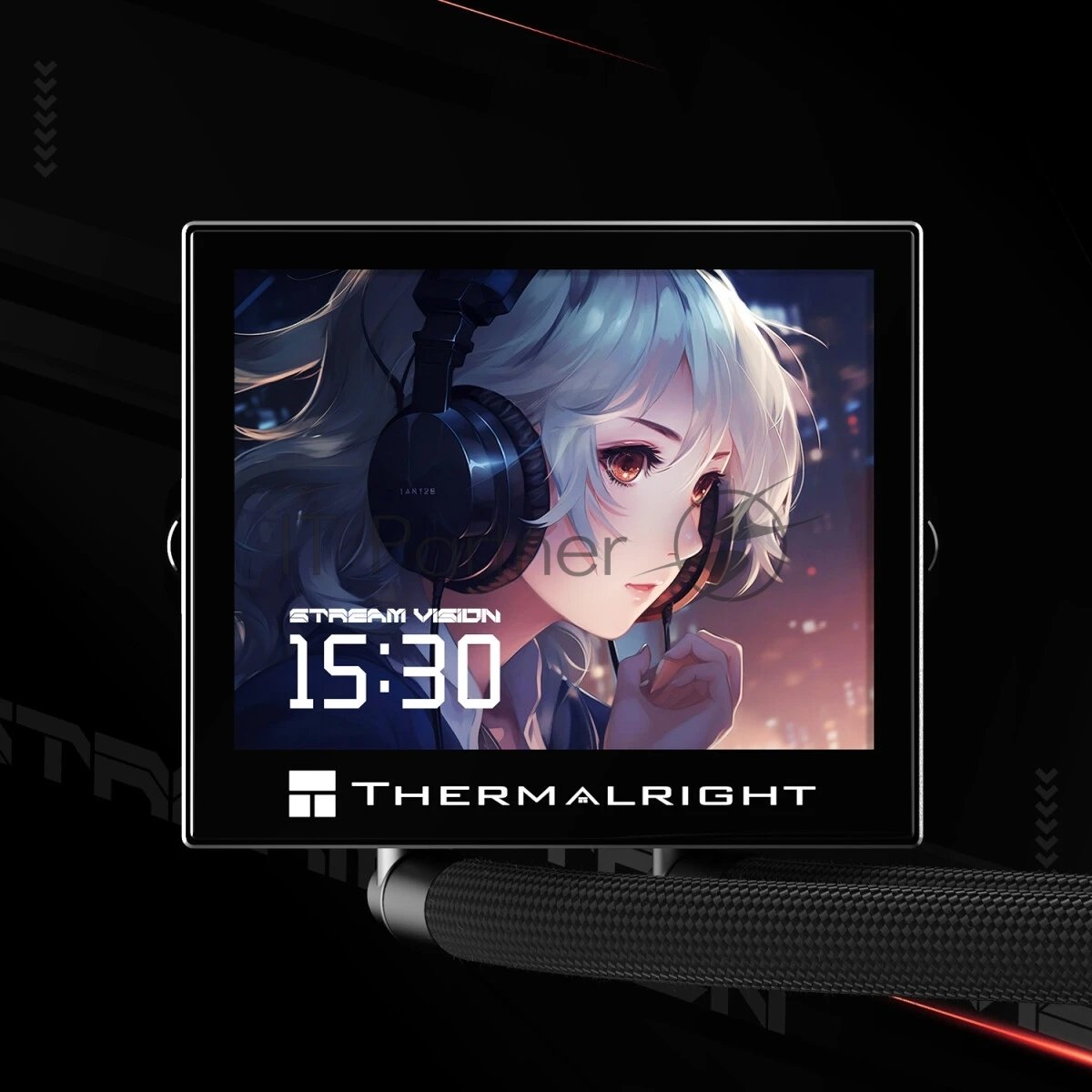 Система водяного охлаждения Thermalright Stream Vision 360 Soc-AM5/AM4/1200/1700/1851 черный 4-pin 28.1dB Al LCD Ret (S-VISION-360-BL)
