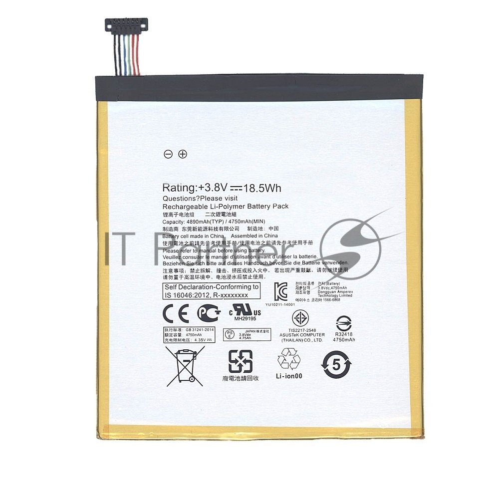 Аккумуляторная батарея C11P1502 для Asus ZenPad 10" Z300C 3,8V 18,5Wh