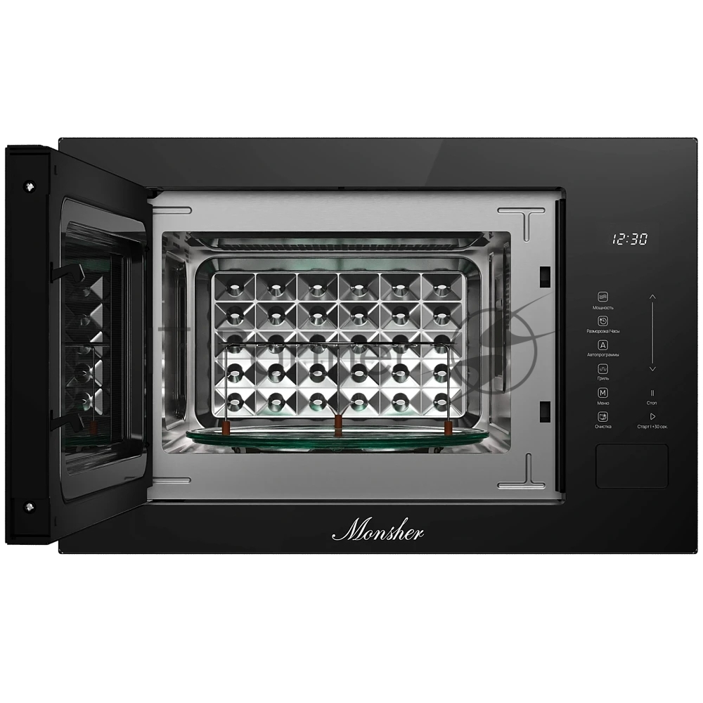 Встраиваемая микроволновая печь MONSHER MMH 1025 Noir черный, 25 л, 850 Вт, переключатели - сенсор