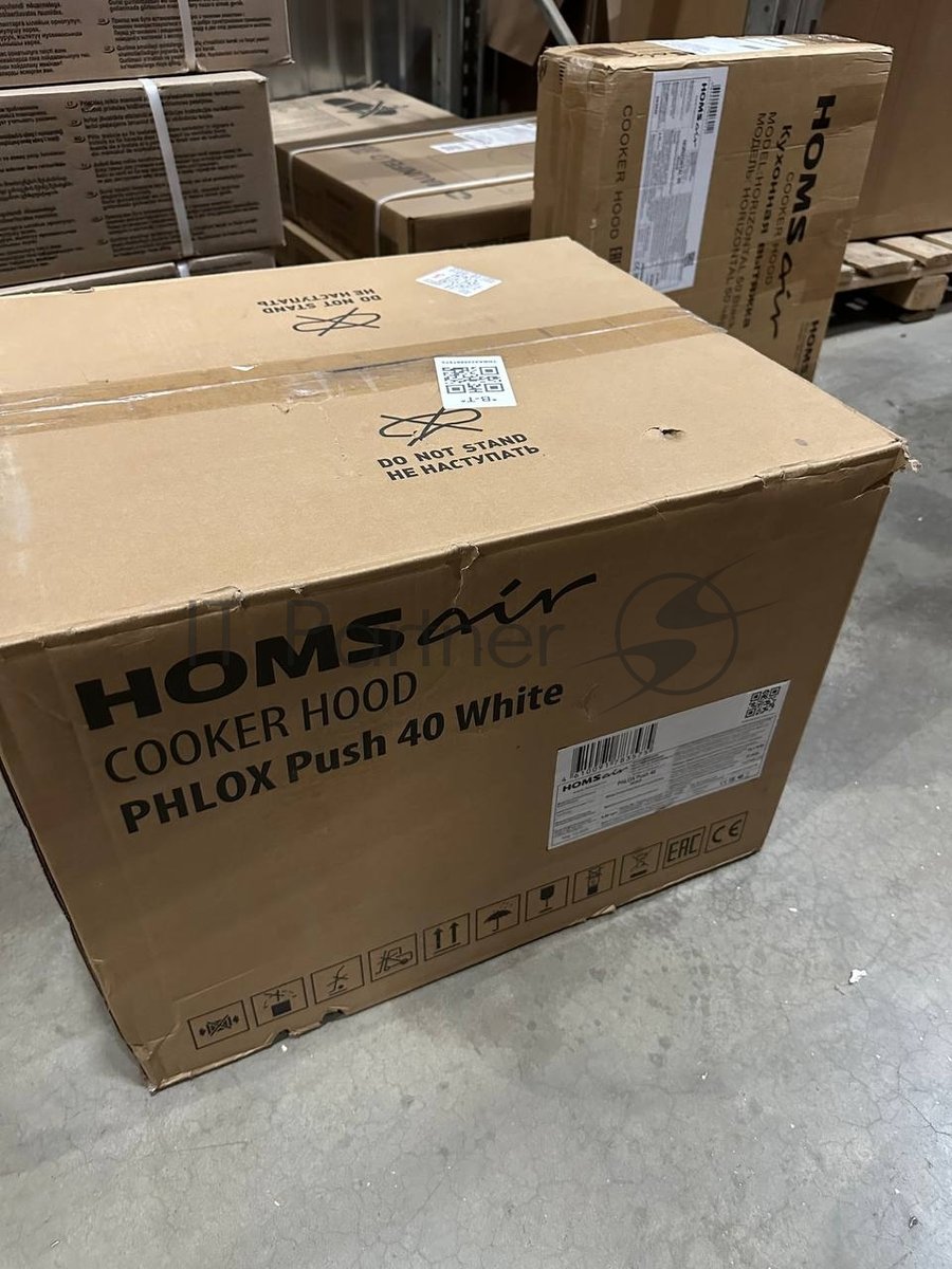 (Поврежденная упаковка) Кухонная вытяжка HOMSair PHLOX Push 40 белый