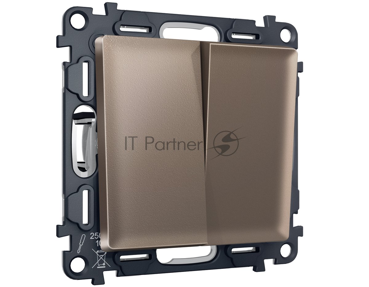 Ambrella MA633010 Комплект механизма 2-кл выключателя ALFA Темная бронза матовый QUANT  (AP6330, VM115) MA633010