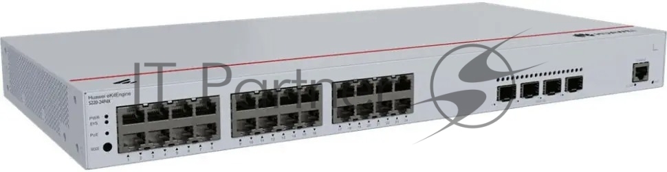 98012376 - Коммутатор Huawei S220-24P4X (L2, 24*10/100/1000BASE-T ports 400W PoE+, 4*10GE SFP+ ports, AC power)