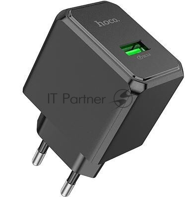 Сетевое зарядное устройство HOCO CS12A 1USB 3.0A QC3.0 18W, черный