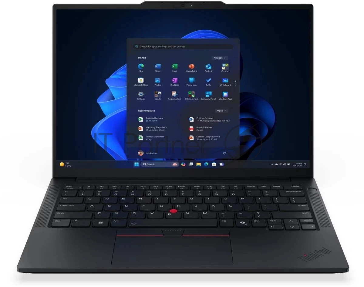 Ноутбук Lenovo Thinkpad E14 Gen 7/14"/IPS/Intel Core Ultra 7 255H/32GB/512GB SSD/Intel Arc/Без ОС/черный/1.34kg