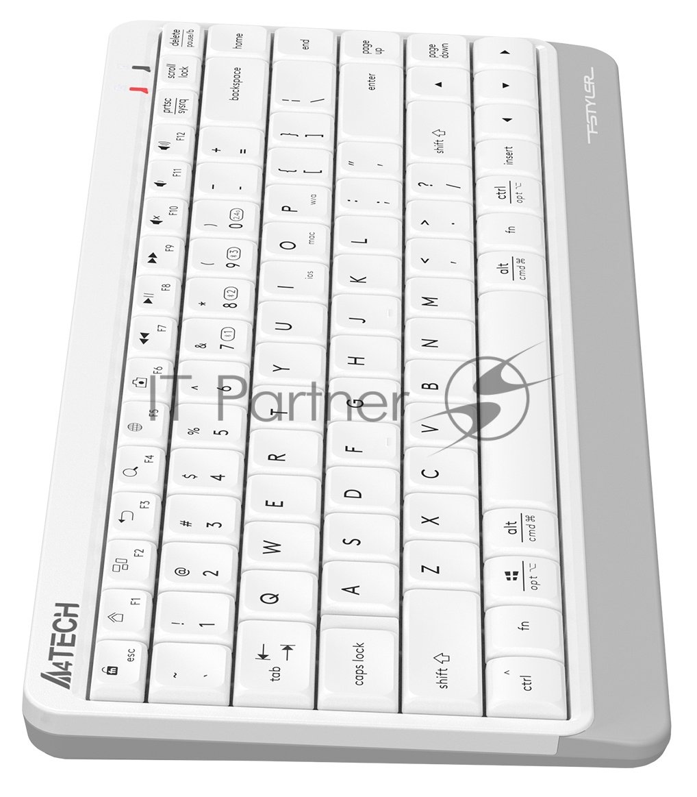 Клавиатура беспроводная A4Tech Fstyler FBK11 USB, Bluetooth/Радиоканал, белый/серый