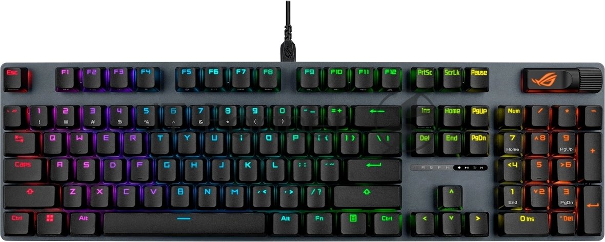 Клавиатура ASUS ROG Strix Scope II X ROG NX Snow V2 проводная, USB Type-A, чёрный