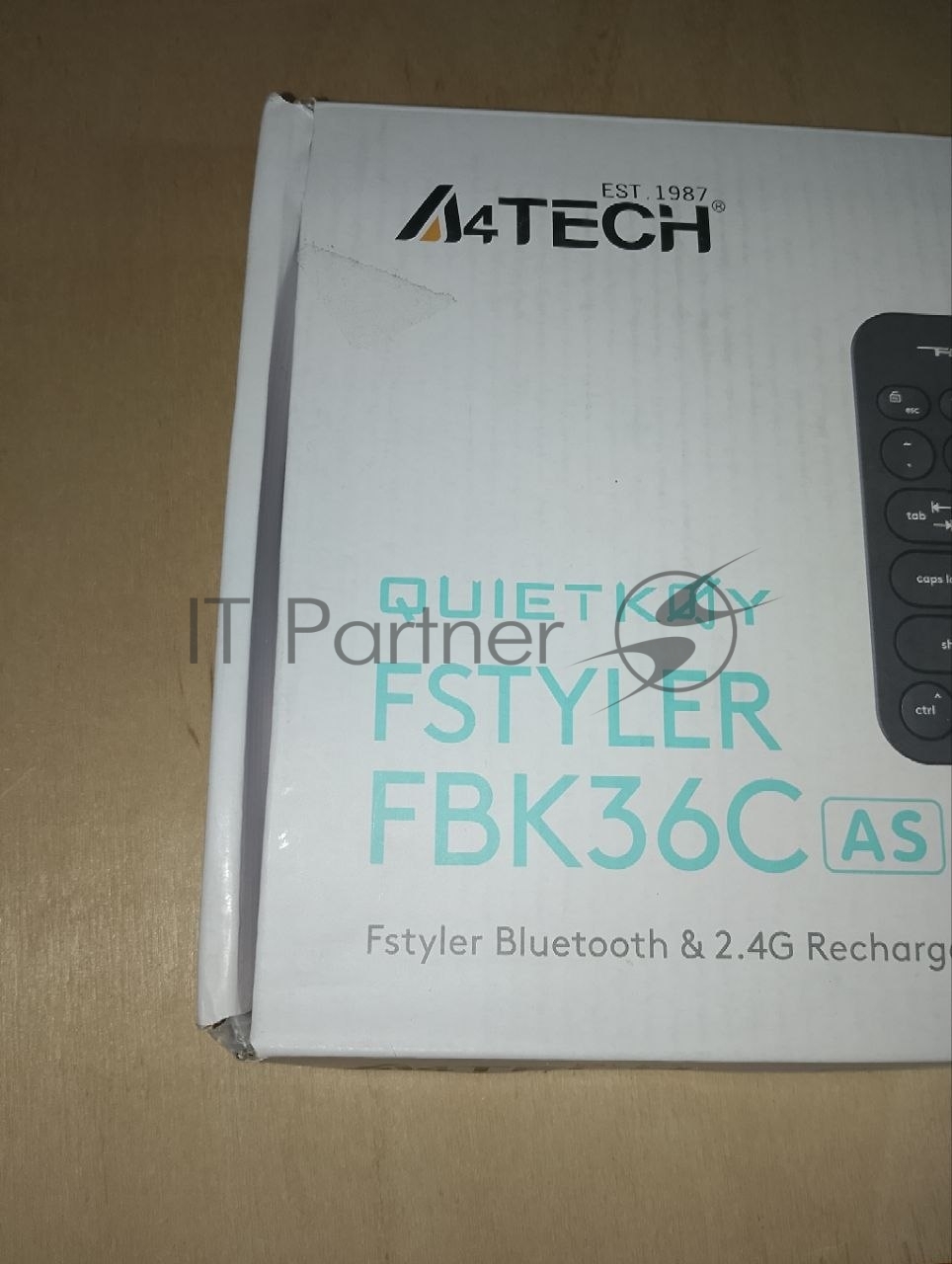 (Поврежденная упаковка) Клавиатура беспроводная A4TECH Fstyler FBK36C AS черный (USB/BT, 93 клавиши, slim, multimedia) (FBK36C AS)