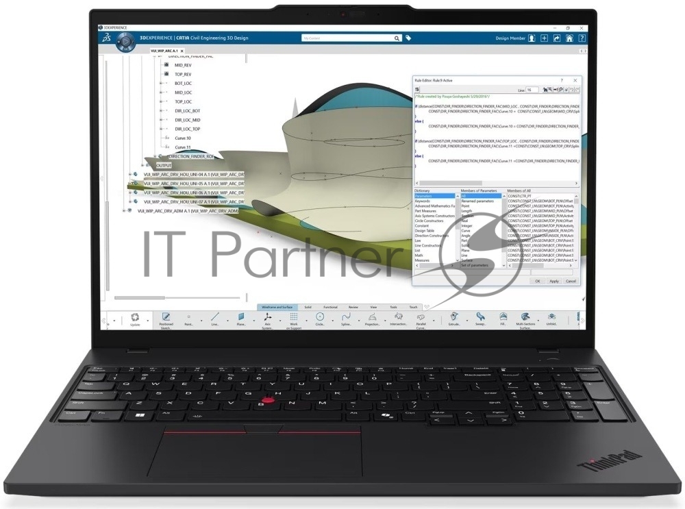 Ноутбук Lenovo ThinkPad P16s G4/16"/OLED/AMD Ryzen AI 7 350/32GB/1TB SSD/AMD Radeon Graphics/Windows 11 Pro/черный/1.71kg