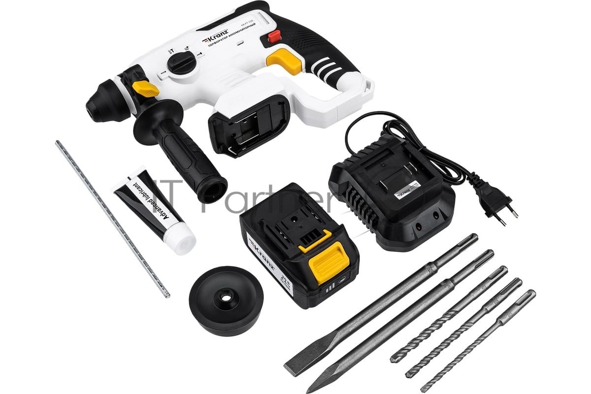 Перфоратор Kranz KR-PT-120, SDS-plus, 20 В, 2,2 Дж, от аккумулятора