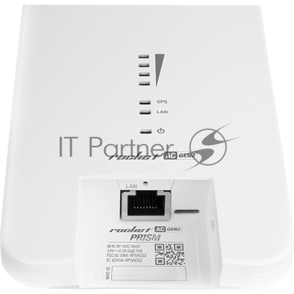 Точка доступа Ubiquiti RP-5AC-Gen2 Rocket 5AC PRISM Gen 2 Радиоустройство 5 ГГц, PtMP/PtP, airMAX ac, 2x RP-SMA, фильтры airPrism, GPS Sync