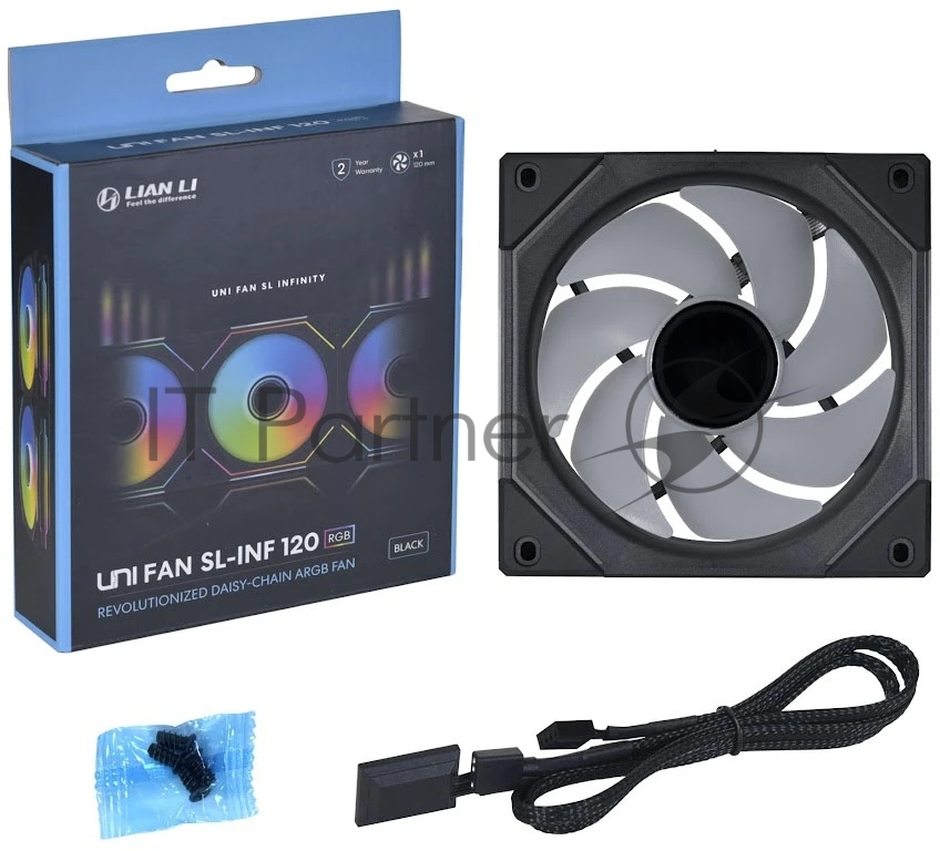 Lian Li G99.12SLIN1B.R0 Вентилятор UNI FAN SL-INF 120 Black /UF-SLIN120-1B/ 120х120х25мм (PWM, ARGB, 200-2100 об/мин, 29dBa) 