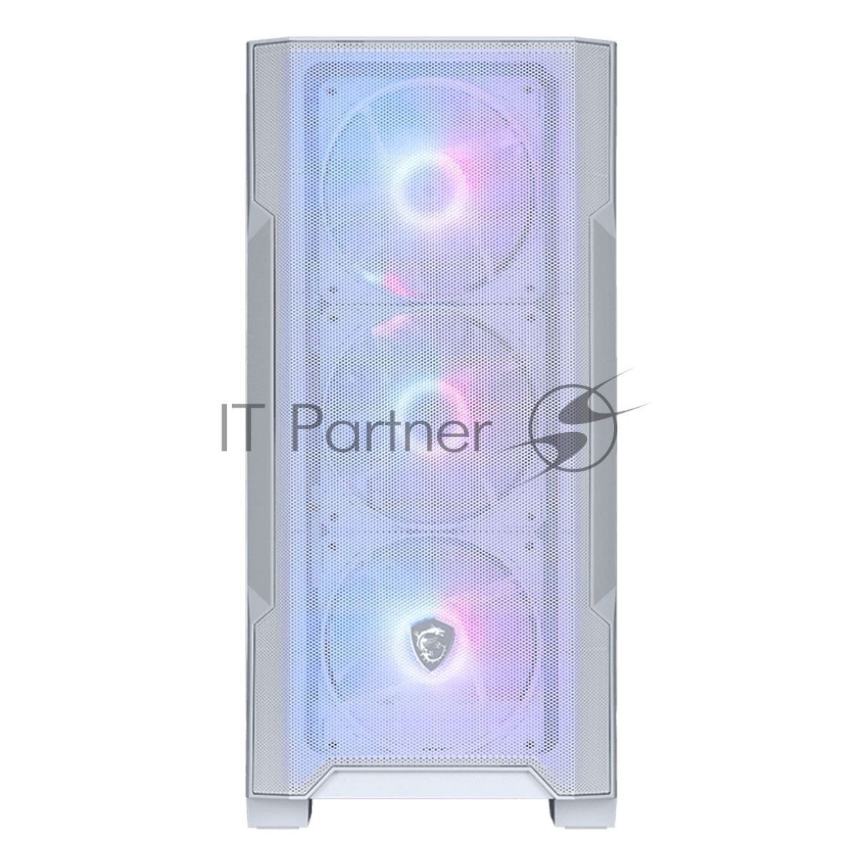 Корпус MSI MAG FORGE M100R, Mini-Tower, белый, 4 x 120 мм
